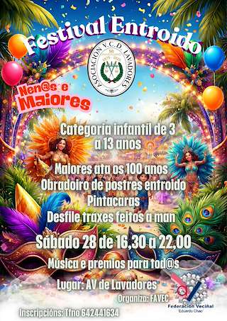 Fechas, información, programa, cartel, imágenes, mapa y ubicación de Festival de Carnaval de Lavadores (2026)  en  Vigo