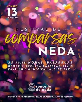 Fechas, información, programa, cartel, imágenes, mapa y ubicación de Festival de Comparsas (2026) en Neda