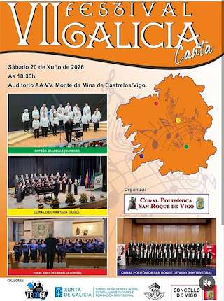 Fechas, información, programa, cartel, imágenes, mapa y ubicación de VII Festival de Corais Galicia Canta (2026)  en  Vigo