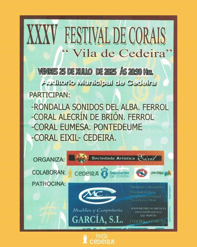 XXXV Festival de Corais Vila de Cedeira (2025)