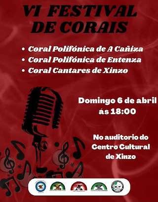 Fechas, información, programa, cartel, imágenes, mapa y ubicación de VI Festival de Corais  en  Xinzo de Limia
