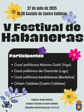Fechas, información, programa, cartel, imágenes, mapa y ubicación de V Festival de Habaneras  en  Castro Caldelas