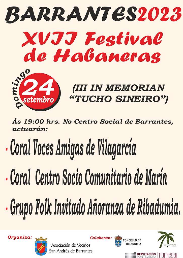 XVII Festival de Habaneras de Barrantes en Ribadumia