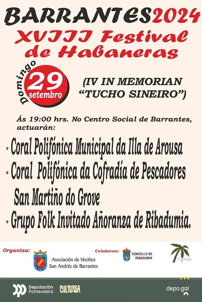 XVIII Festival de Habaneras de Barrantes en Ribadumia