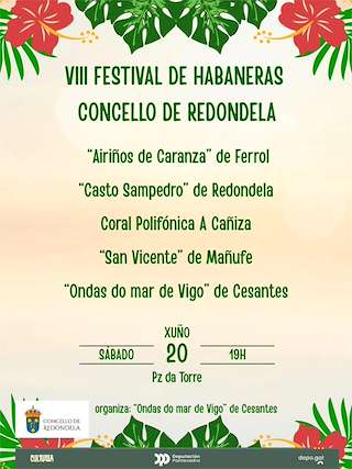 Fechas, información, programa, cartel, imágenes, mapa y ubicación de VIII Festival de Habaneras (2026)  en  Redondela