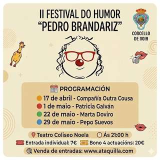 Fechas, información, programa, cartel, imágenes, mapa y ubicación de II Festival de Humor (2026) en Noia