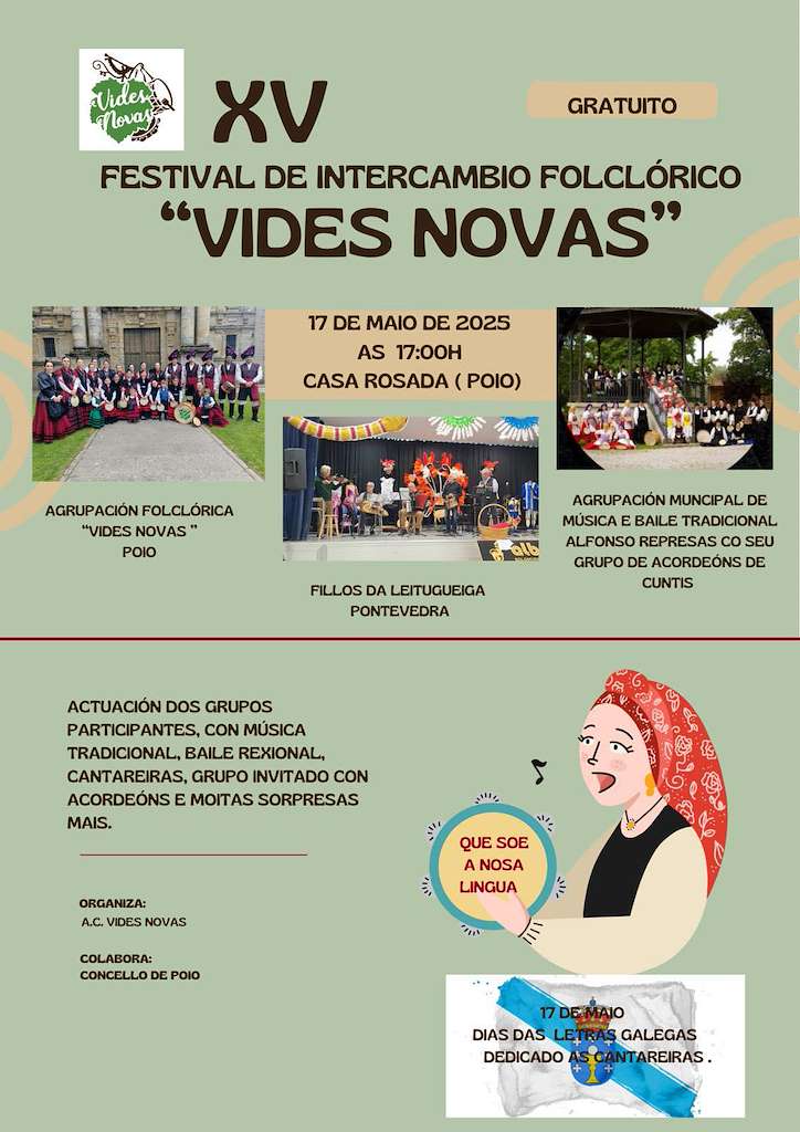 XV Festival de Intercambio Folclórico Vides Novas (2025) en Poio