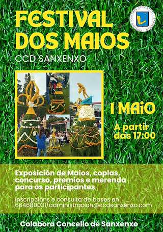 Fechas, información, programa, cartel, imágenes, mapa y ubicación de Festival de Maios e Coplas do CCD Sanxenxo