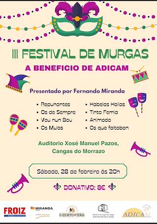 Fechas, información, programa, cartel, imágenes, mapa y ubicación de III Festival de Murgas  en  Cangas de Morrazo