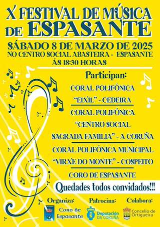 Fechas, información, programa, cartel, imágenes, mapa y ubicación de X Festival de Música de Espasante  en  Ortigueira