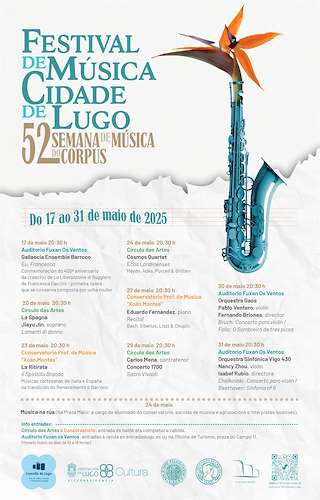 Fechas, información, programa, cartel, imágenes, mapa y ubicación de LII Festival de Música  en  Lugo