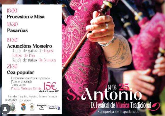 IX Festival de Música Tradicional (2025) en Xunqueira de Espadanedo