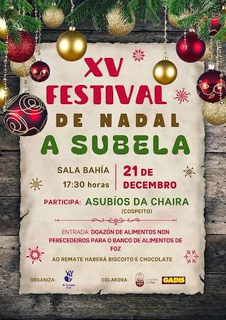 Fechas, información, programa, cartel, imágenes, mapa y ubicación de XV Festival de Nadal A Subela  en  Foz