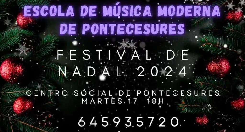 Festival de Nadal da Escola de Música Moderna en Pontecesures