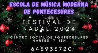 Fechas, información, programa, cartel, imágenes, mapa y ubicación de Festival de Nadal da Escola de Música Moderna  en  Pontecesures
