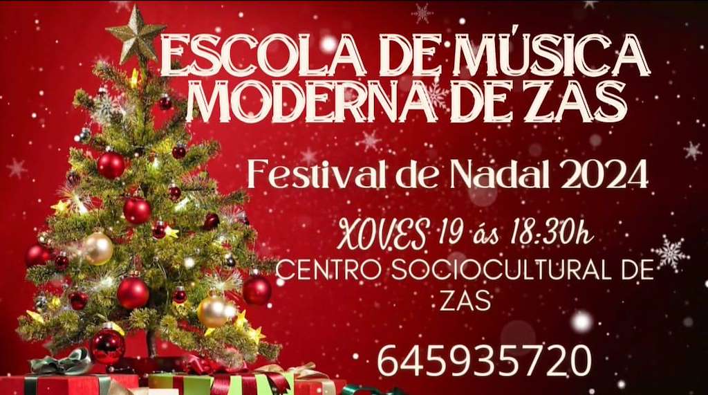 Festival de Nadal da Escola de Música Moderna en Zas