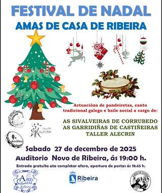 Fechas, información, programa, cartel, imágenes, mapa y ubicación de Festival de Navidad de Amas de Casa (2025) en Ribeira