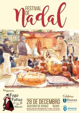 Fechas, información, programa, cartel, imágenes, mapa y ubicación de Festival de Navidad de Fogo Fatuo (2025) en Rianxo