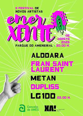 Fechas, información, programa, cartel, imágenes, mapa y ubicación de II Festival de Novos Artistas - Emerxente (2026)  en  Ames