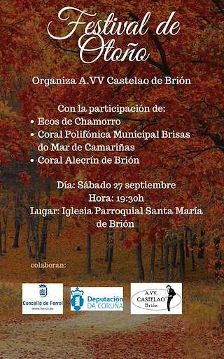 Fechas, información, programa, cartel, imágenes, mapa y ubicación de Festival de Outono   en  Brión