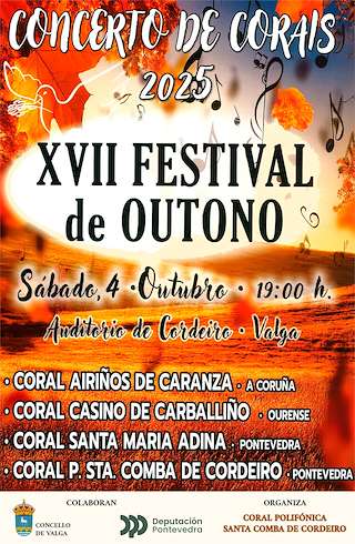 Fechas, información, programa, cartel, imágenes, mapa y ubicación de XVII Festival de Outono (2025)  en  Valga