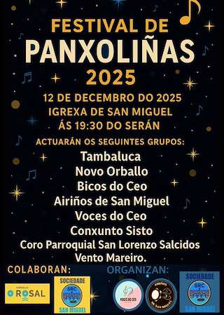 Fechas, información, programa, cartel, imágenes, mapa y ubicación de Festival de Panxoliñas (2025)  en  O Rosal
