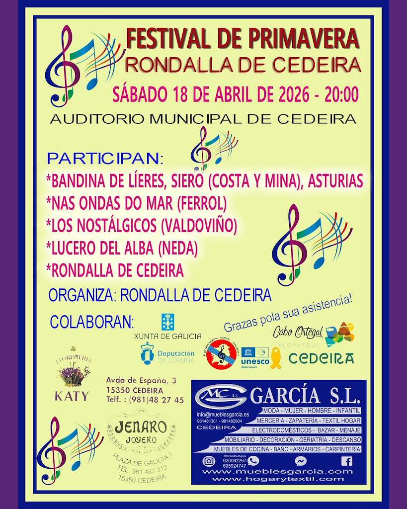 Festival de Primavera de la Rondalla de Cedeira  (2026)