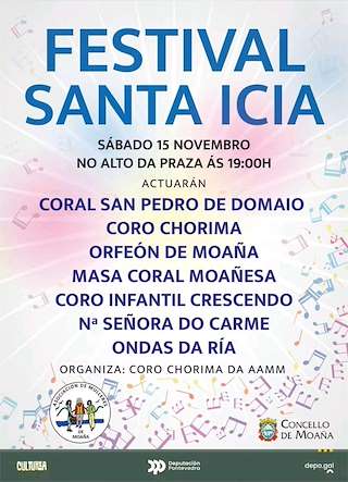 Fechas, información, programa, cartel, imágenes, mapa y ubicación de Festival de Santa Icía (2025)  en  Moaña