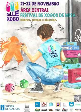 Fechas, información, programa, cartel, imágenes, mapa y ubicación de I Festival de Xogos de Mesa - Dalle Xogo (2025)  en  Santiago de Compostela