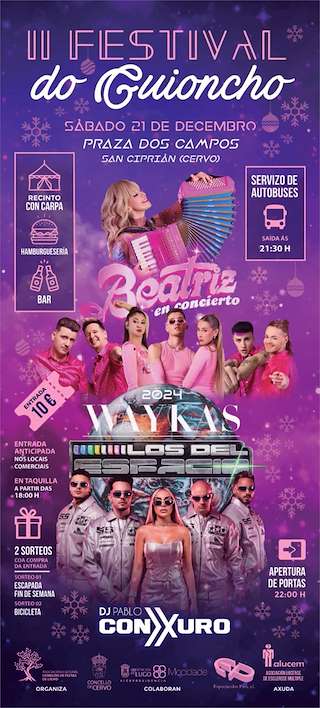 Fechas, información, programa, cartel, imágenes, mapa y ubicación de II Festival do Guioncho   en  Cervo