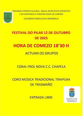 Fechas, información, programa, cartel, imágenes, mapa y ubicación de Festival do Pilar  (2025)  en  Redondela