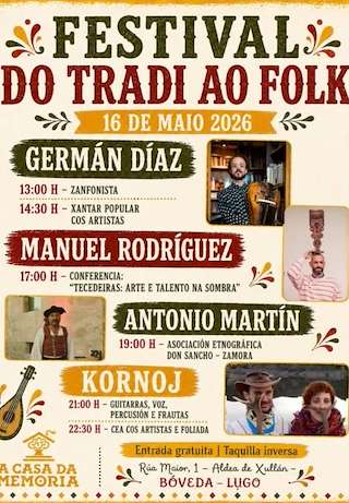 Fechas, información, programa, cartel, imágenes, mapa y ubicación de Festival do Tradi ao Folk (2026)  en  Bóveda
