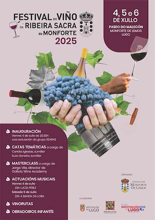 Fechas, información, programa, cartel, imágenes, mapa y ubicación de Festival do Viño da Ribeira Sacra   en  Monforte de Lemos