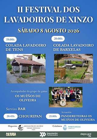 Fechas, información, programa, cartel, imágenes, mapa y ubicación de II Festival dos Lavadoiros de Xinzo (2026)  en  Ponteareas