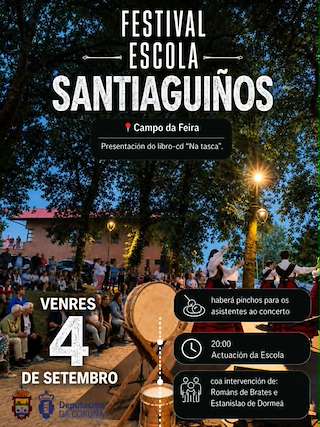 Fechas, información, programa, cartel, imágenes, mapa y ubicación de Festival Escola Santiaguiños (2026) en Boimorto