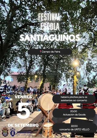 Fechas, información, programa, cartel, imágenes, mapa y ubicación de Festival Escola Santiaguiños  en  Boimorto