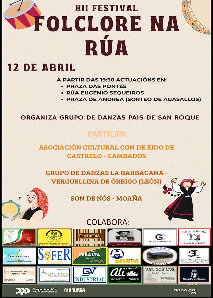 XII Festival Folclore na Rúa (2025) en Cangas