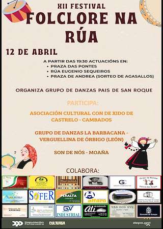 Fechas, información, programa, cartel, imágenes, mapa y ubicación de XII Festival Folclore na Rúa  en  Cangas