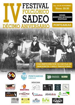 Fechas, información, programa, cartel, imágenes, mapa y ubicación de IV Festival Folclórico Sadeo  en  Ponteareas