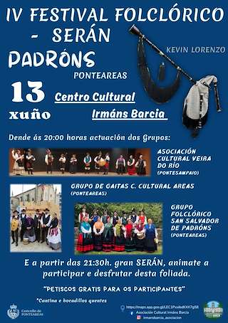 Fechas, información, programa, cartel, imágenes, mapa y ubicación de IV Festival Folclórico - Serán Padróns (2026)  en  Ponteareas