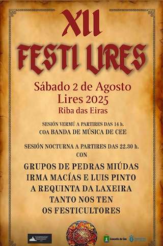 Fechas, información, programa, cartel, imágenes, mapa y ubicación de XII Festival Folk de Lires  en  Cee