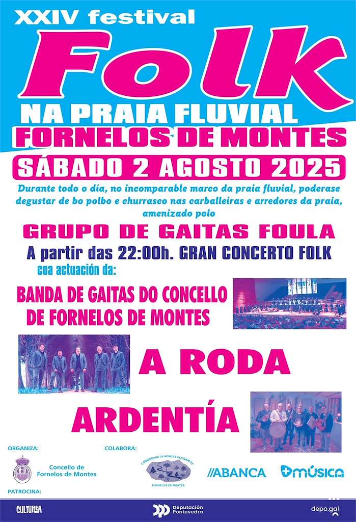 XXIV Festival Folk na Praia Fluvial (2025) en Fornelos de Montes