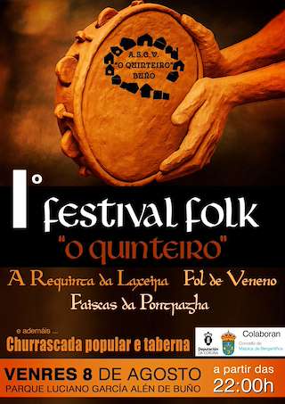 Fechas, información, programa, cartel, imágenes, mapa y ubicación de I Festival Folk O Quinteiro  en  Malpica de Bergantiños