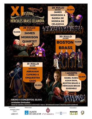 Fechas, información, programa, cartel, imágenes, mapa y ubicación de XI Festival Hércules Brass  en  Celanova