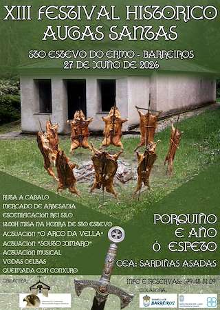 Fechas, información, programa, cartel, imágenes, mapa y ubicación de XIII Festival Histórico Augas Santas (2026) en Barreiros