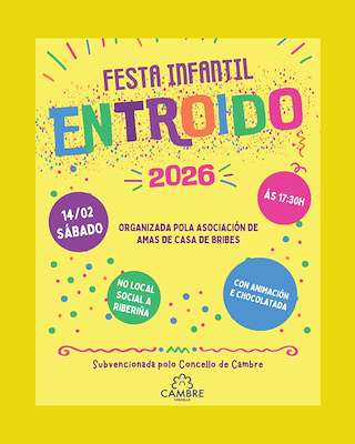 Fechas, información, programa, cartel, imágenes, mapa y ubicación de Festival Infantil de Disfraces de Bribes  (2026) en Cambre