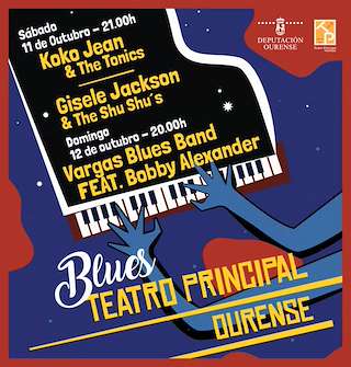 Fechas, información, programa, cartel, imágenes, mapa y ubicación de XXII Festival Internacional de Blues Teatro Principal (2025)  en  Ourense