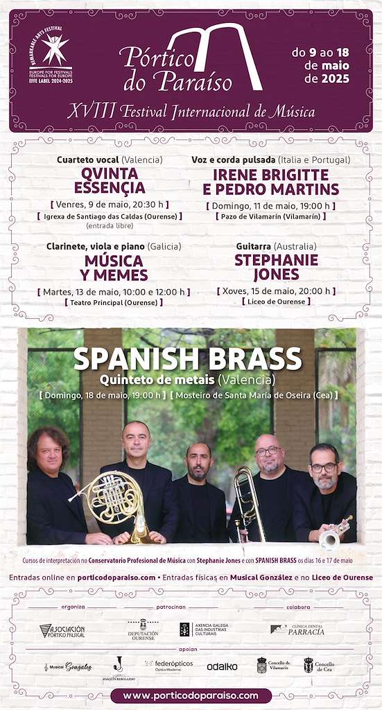 XVIII Festival Internacional de Música Pórtico do Paraíso (2025) en Ourense
