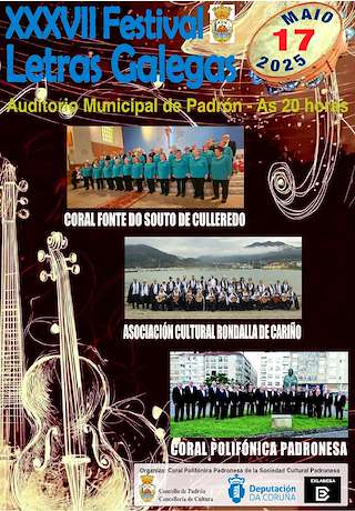 Fechas, información, programa, cartel, imágenes, mapa y ubicación de XXXVII Festival Letras Galegas  en  Padrón