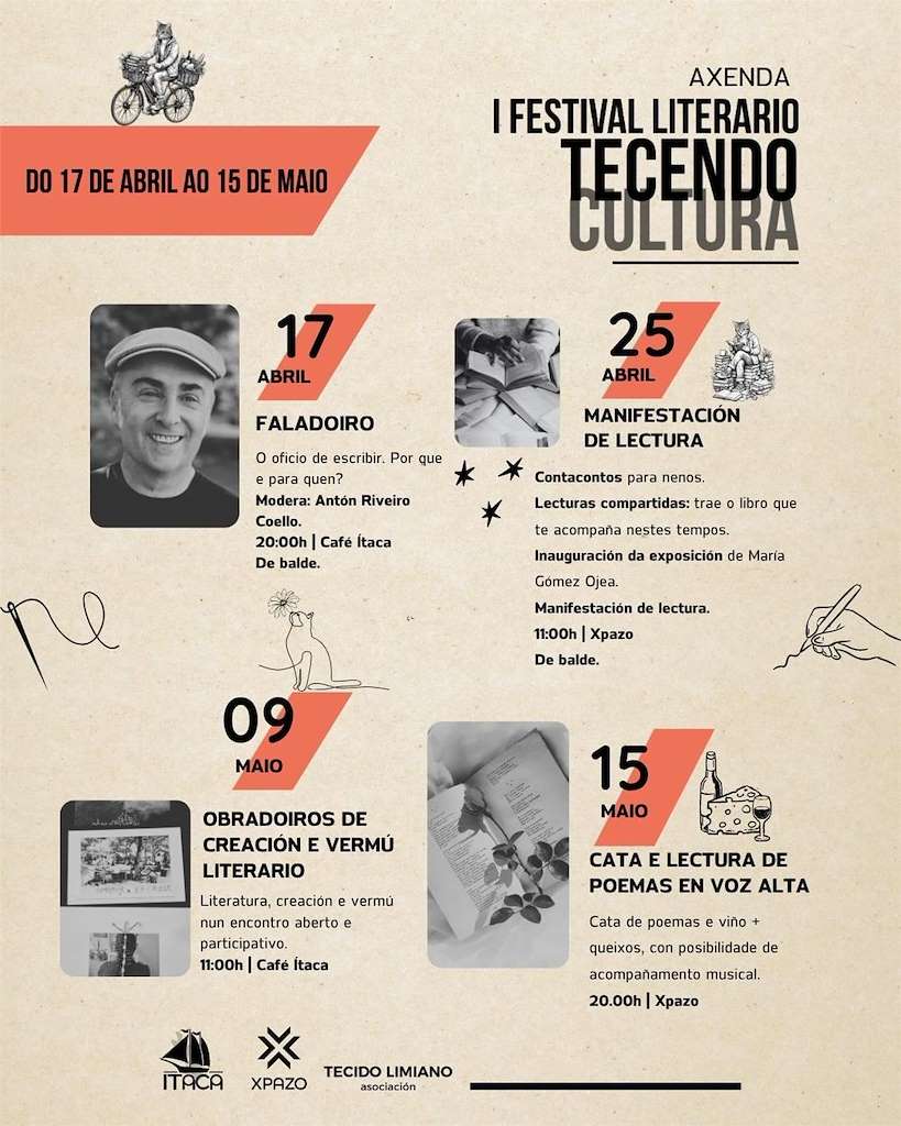 I Festival Literario Tecendo Cultura (2026) en Xinzo de Limia